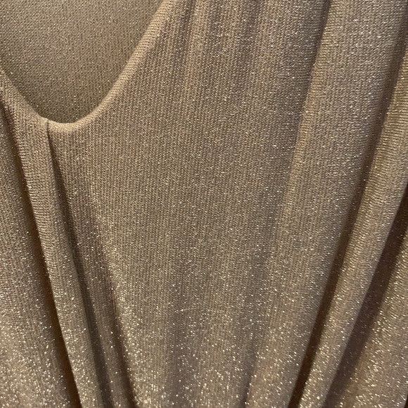 NEW MASKA Gold lurex maxi dress. - Picture 2 of 6